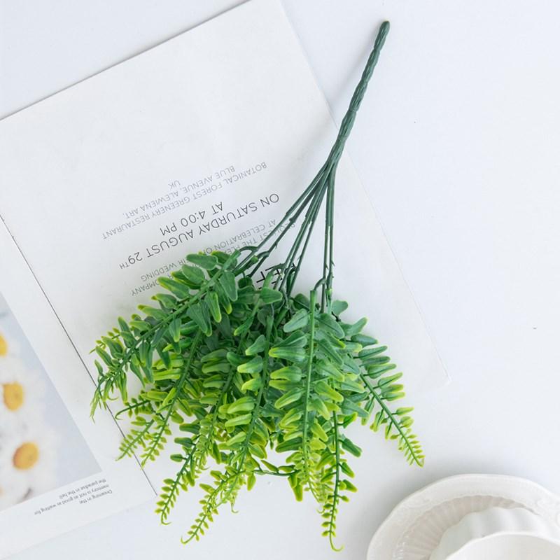 Artificial Plants Plastic Persian Fern Leaves For Home Wedding Party Balcony Decor Flower Arrangement Accessories Bride Bouquet