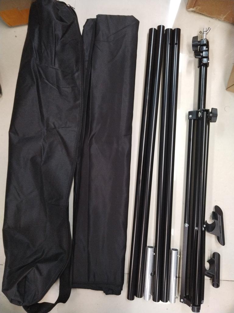 Photography Background Kit with 2x1.5m Adjustable T Shaped Backdrop Stand + 2x1.5m White Backdrop White Screen Backdrop