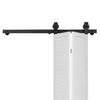 Kit de riel para herrajes de puerta de granero corredera plegable doble de 40" para dos puertas de 18"