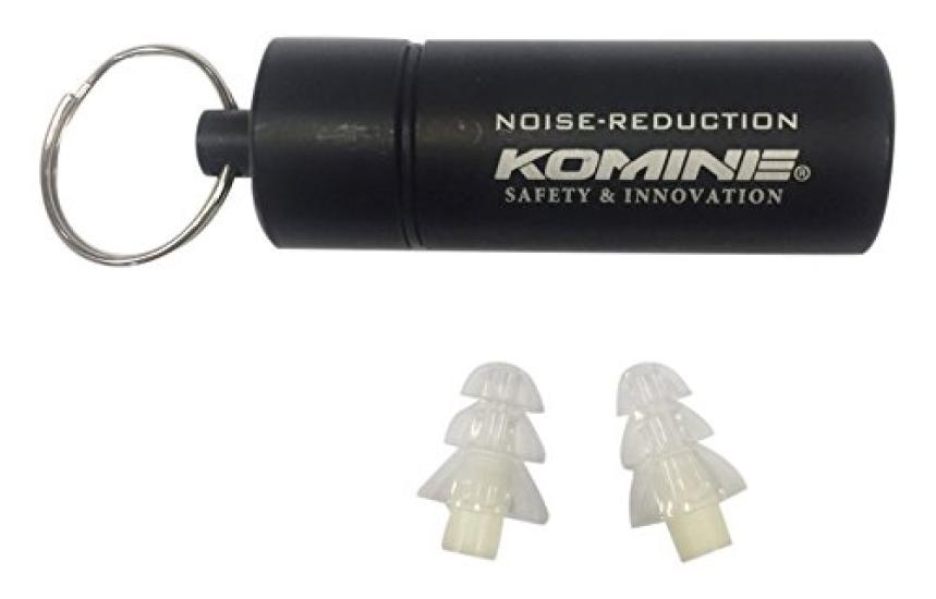 Komine Silicone Motorcycle Noise Reduction Free 1141 Earplugs, Clear, Size, AK-344