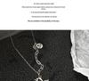 2022 Yinruitai S925 Sterling Silver Unicorn Necklace with Round Tag Letter Korean Clavicle Chain for Women
