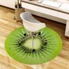 1pc Kiwi fruit slice Round carpet, Made of Polyester,Perfect for Decorating Office Chairs, Living Rooms fplt038