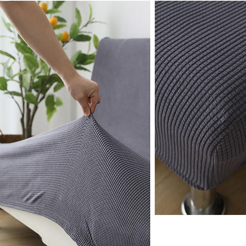 Armlehnenlose Sofabezug Verdickter Elastischer Bezug All-inclusive Universalbezug Klappsofabezug