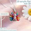 Colourful Shining Fox Pendant Necklace Chinese Style Animal Pendant Necklace  Women Daily Wear
