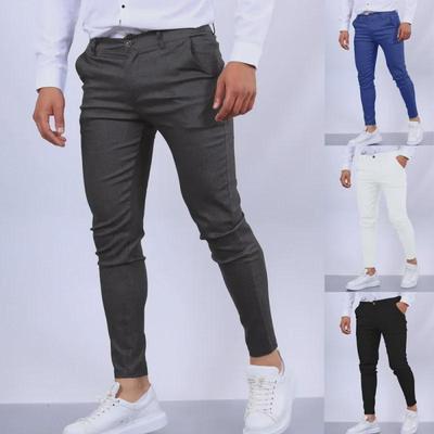 Avrupa & Amerikan Erkek Slim-Fit İş Casual Dokulu Pantolon