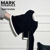 Mark Fairwhale Women's Faux Two-Piece Color Block Long Sleeve T-Shirt