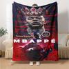 Mbappe Personalisierte Textdecke Geschenk Anpassbare Decke Langlebiger Komfort Perfekt für Büro Sofa Wohnzimmer Heimdekoration Vier Jahreszeiten Universell