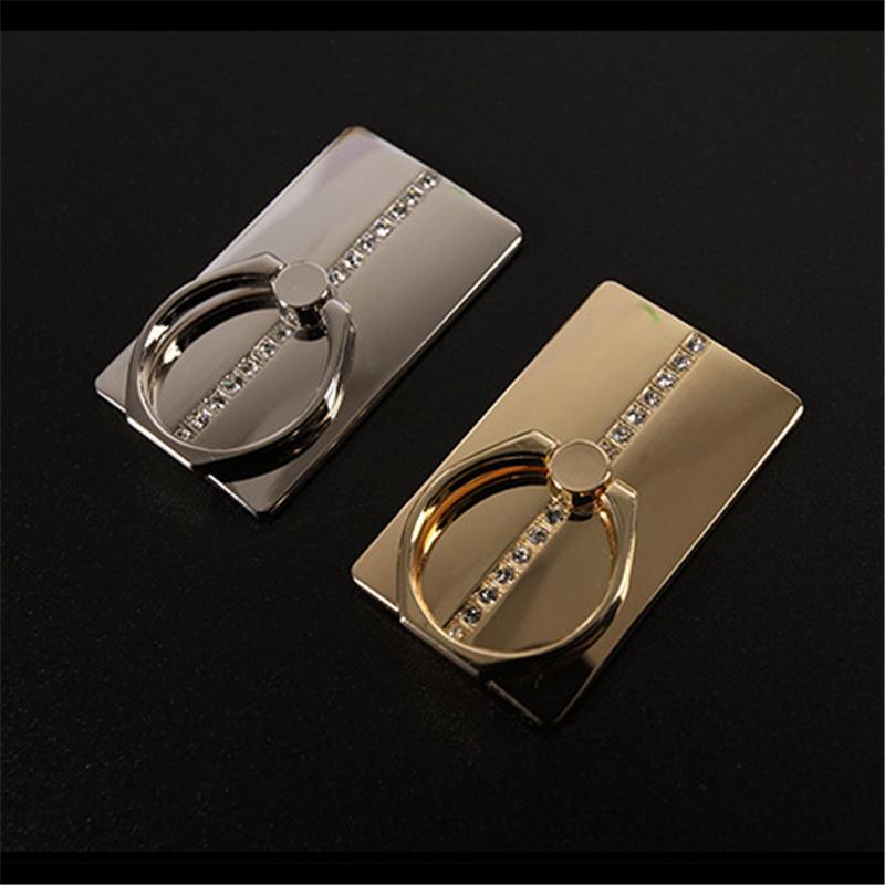 540° Drehbarer Luxus Metall Handyringhalter mit Diamanten Universal Klebe-Haftringständer für Handys Stilvoller Handygriff & Ständer