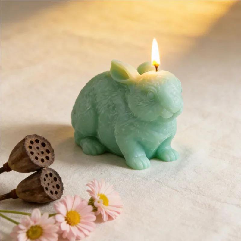 Top Quality Easter Baking Molds Reusable Bunny Egg Easy Release Silicone Candle Making Molds Easter Decor for Plaster Wax Clay