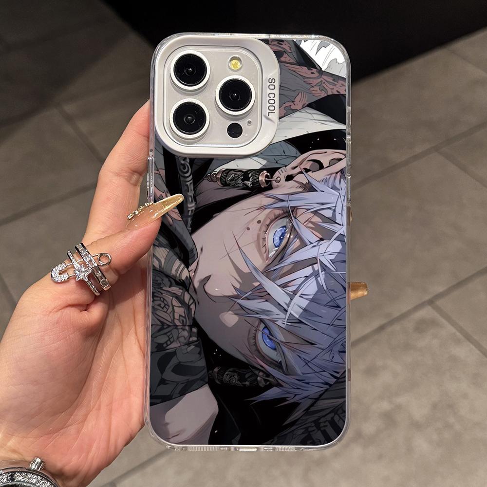 Jujutsu Kaisen Gojo Satoru Phone Case for Xiaomi Poco X7 X6 X5 X3 F7 F6 F4 F3 GT Pro 4G 5G Matte Silver Hard Cover