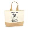Bag I Can't I Prefer My Boxer I Can't Minimalist | Cotton Tote Bag with Jute Bottom 18 L 48 × 37 × 13 Cm | Market Shopping