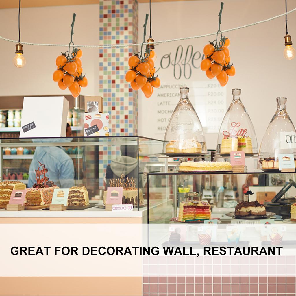 Lifelike Artificial Cherry Tomatoes 12 Pieces for Home Kitchen Decor Party Holiday Display Fake Fruit Ornament Photography