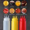 {MX} 3-Hole Sauce Squeeze Bottle 350-1000ml Condiment Dispenser With Lid Seasoning Mustard Salad Storage Jar Kitchen Oil Bottle