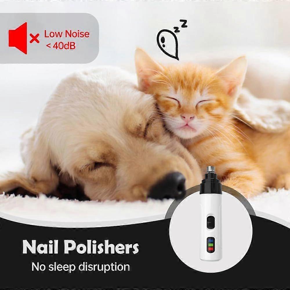 Hundenagelschleifer, 2025 Neuer elektrischer Nagelschneider für Hunde, USB-wiederaufladbare Hundennagelknipser, Ultra-leiser Betrieb, Haustier-Nagelschleifer Pfotenpflege &