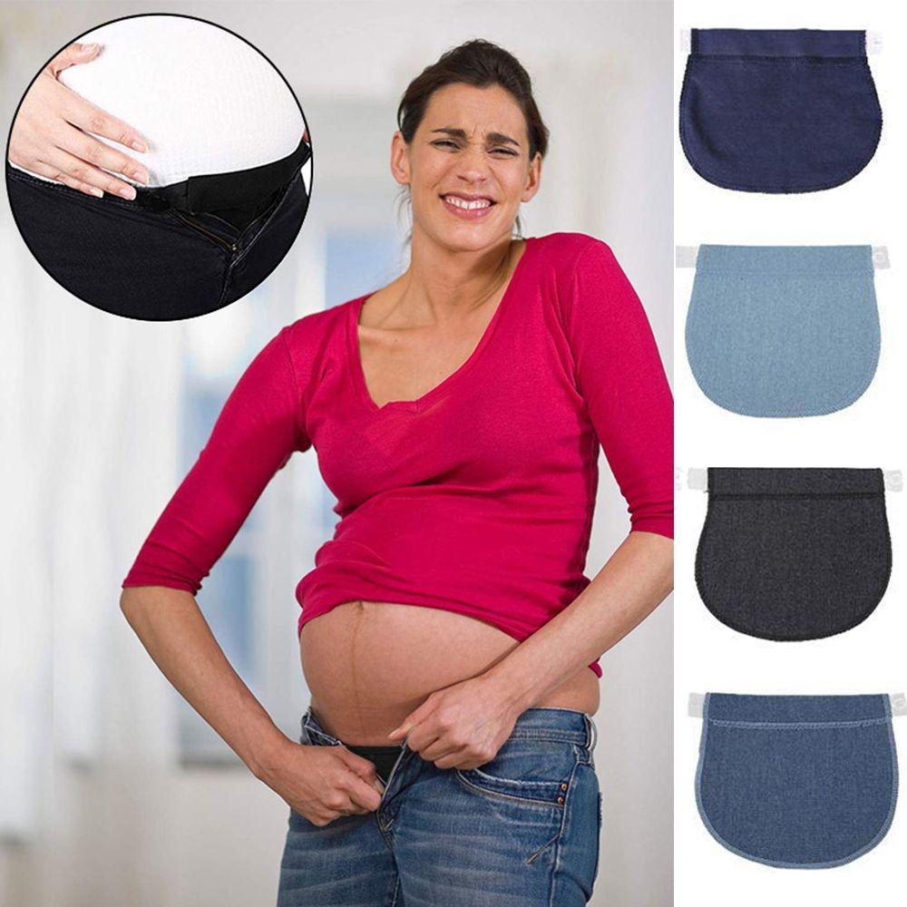 JuliHydraulic Elastic Waistband Belt Pregnancy Waistband Maternity Belt Waist Extender Cloth Pants Extended Cloth