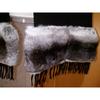 Used Excellent Condition [FENDI] Soft 100% Cashmere x Chinchilla Fur Stole