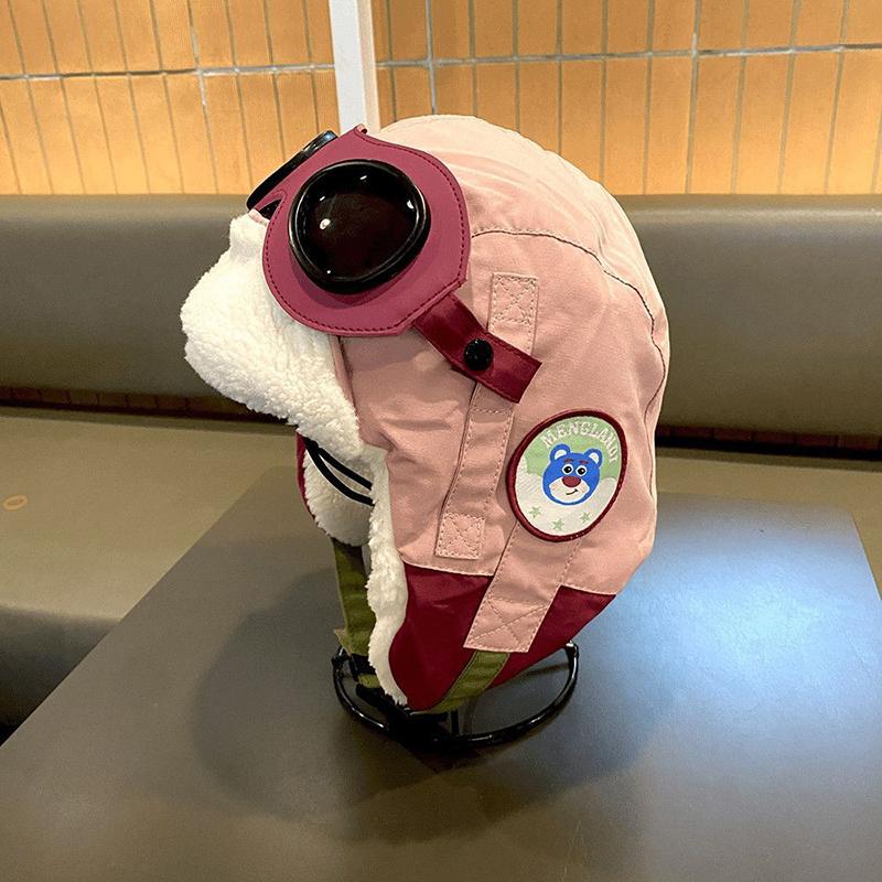 Winter Aviator Hat Outdoor Warm Earflap Hats For Children Windproof Ear Protectors Cap Beanie Winter Bomber Hat