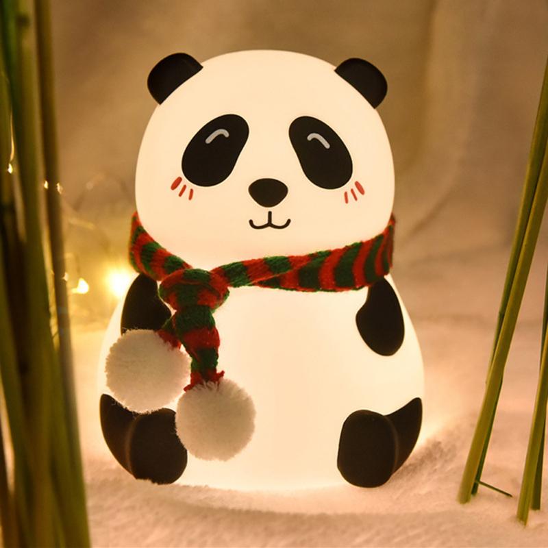 

Ночной светильник Panda с нижней кнопкой питания, регулируемой яркостью, настольная лампа, перезаряжаемая тумбочка с 8 светодиодными чипами