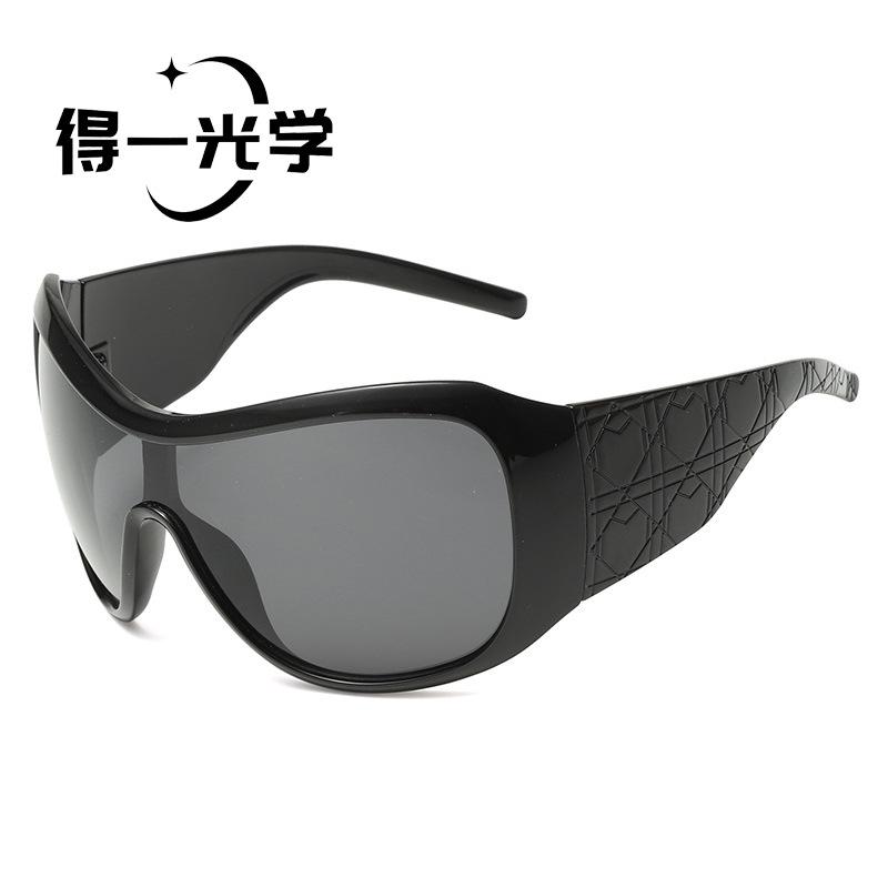 YK mask oversized frame sunglasses women's European and American trend ins sunglasses outdoor fashion one-piece sports sunglasses
