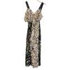 BURBERRY Flower camisole silk one-piece dress UK4 Black x beigeUsed