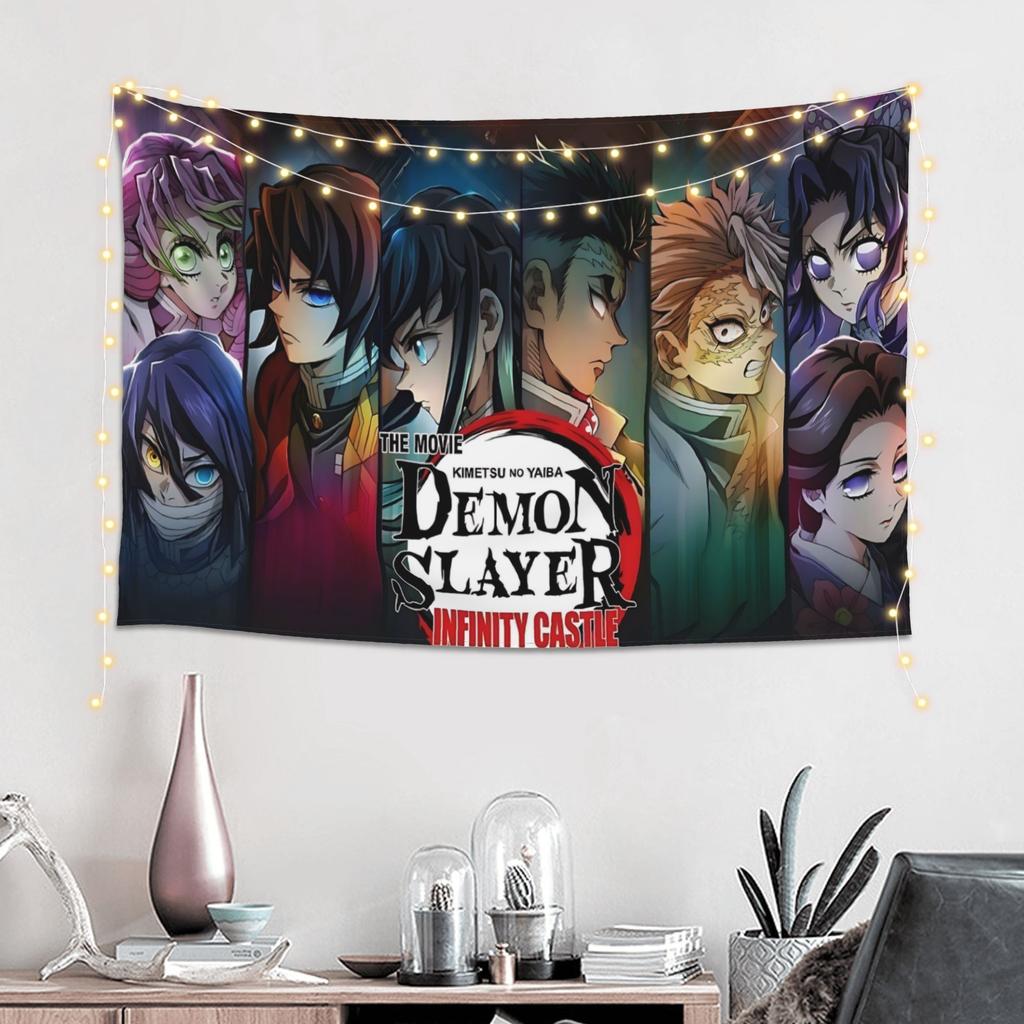 Halloween Demon Slayer Cutecore Tapestry Wall Hanging Blanket Tapestry Home Decor Items Wall Decorations
