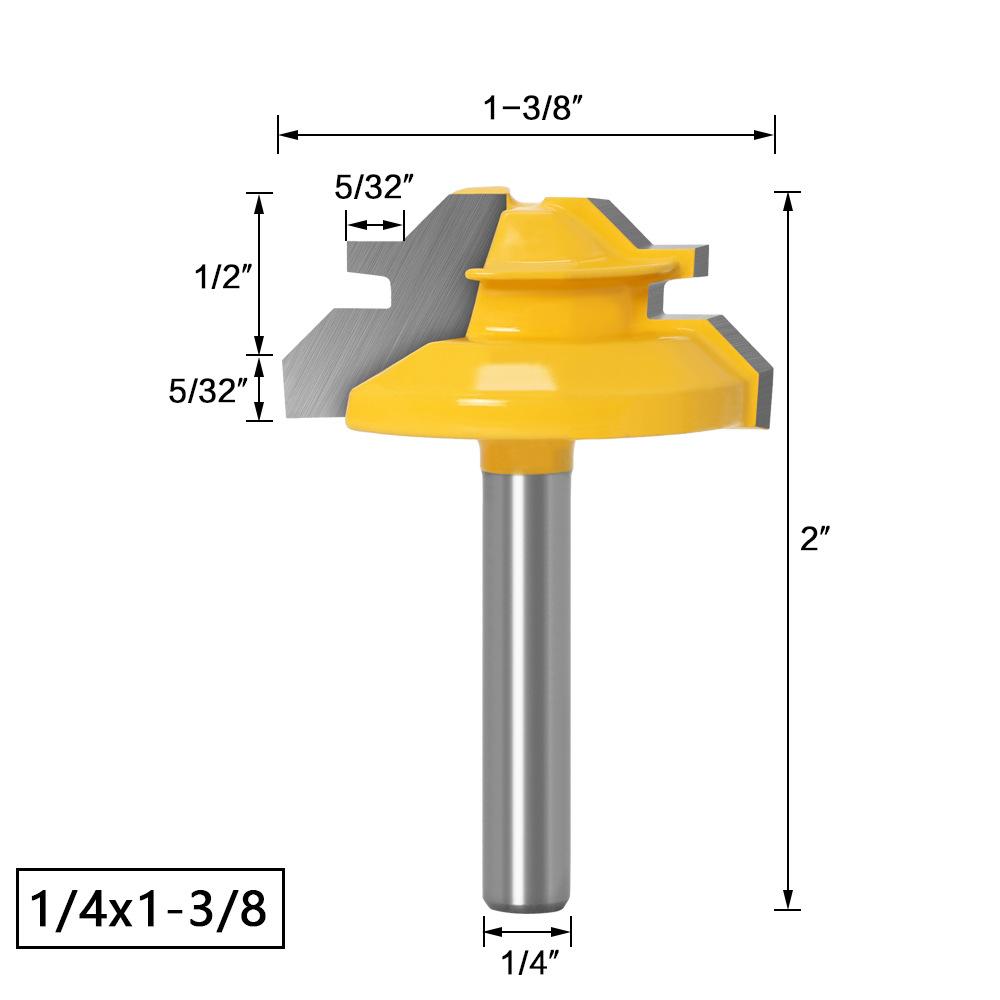 Special For 6Mm Handle 45 Degree Tenon Knife, Puzzle Knife, Right Angle Cutter Wood Milling Cutter 45 ° 45 Degree Tenon Knife