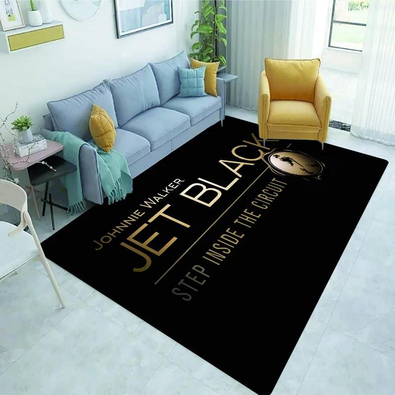 Whiskey J-Johnnie Walker Logo Carpet Floor Mat - Sofa Wine Cabinet Bathroom Decoration Area Rug Gift