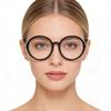 Eye Protection Eyeglasses Round Frame Women Glasses Vintage Anti-Blue Light Glasses  Women