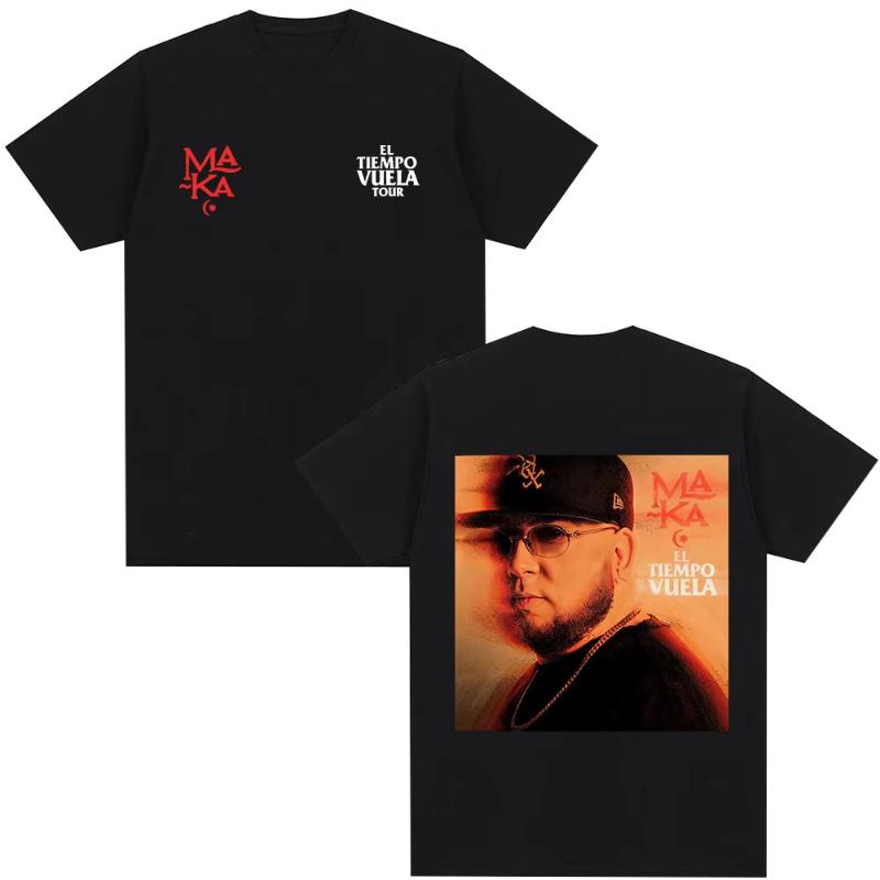 Rapper Maka Aura 2026 Tour Merch T Shirts Men Women Fashion Vintage Street Tshirt Casual Short Sleeve T Shirt Streetwear