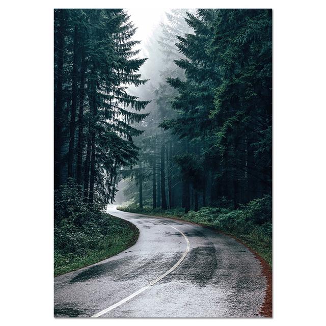 Mountain Coastal Landscape Poster Nordic Decoration Wall Art Print Canvas Painting Decorative Picture Scandinavian Home Decor