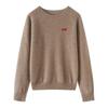 Women's 100% Pure Cashmere Knit Long Sleeve Sweater - Soft & Loose Fit for Autumn and Winter.