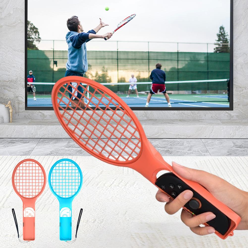 

2Pcs For NS2 Joy-Con Game Tennis Racket Full Button Control Ergonomic Grip Racquet Controller Wrist Strap Game Accessories CHINA