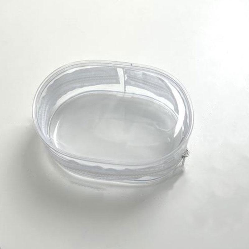 1PC Transparent Portable Mini Clear Zipper Storage Bag With Keychain Loop Earphone And Charger Case