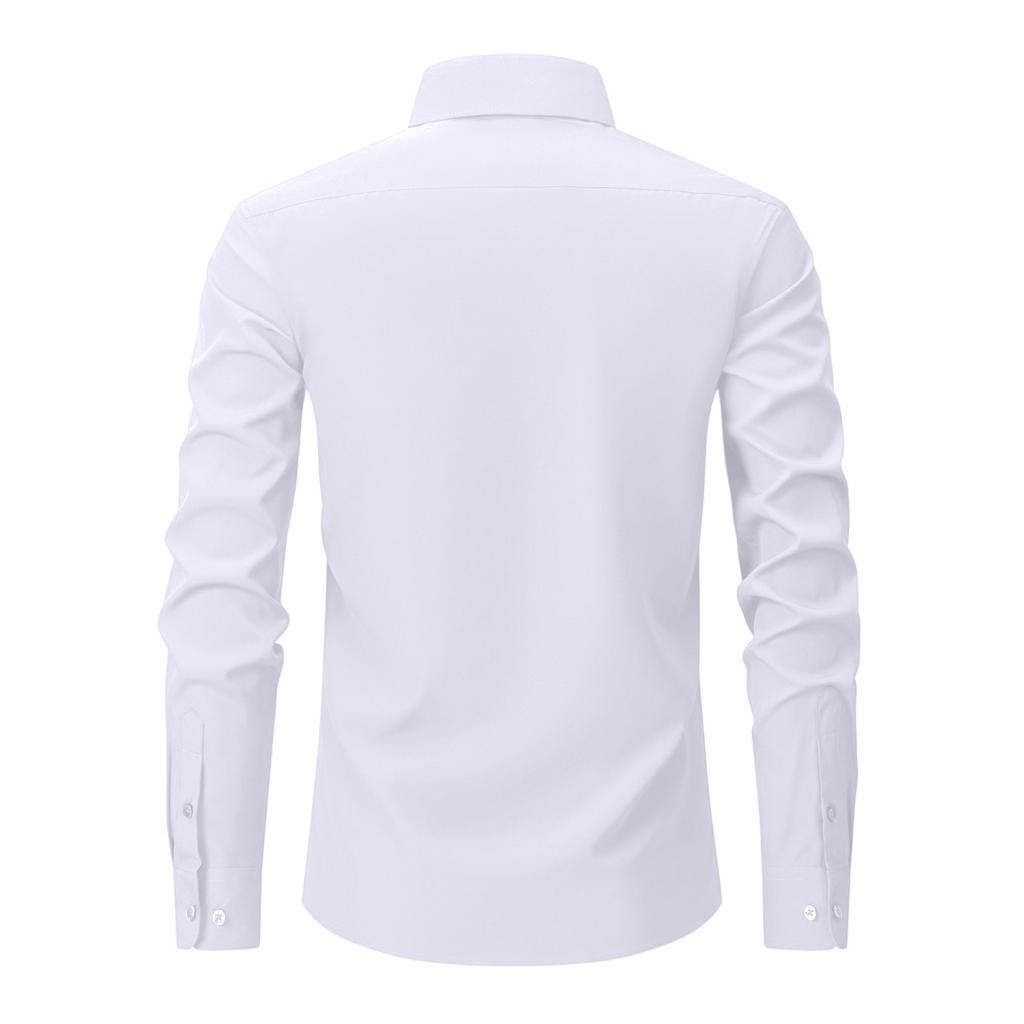 Men's Slim Fit Elastic Shirt, Business Thin Shirt