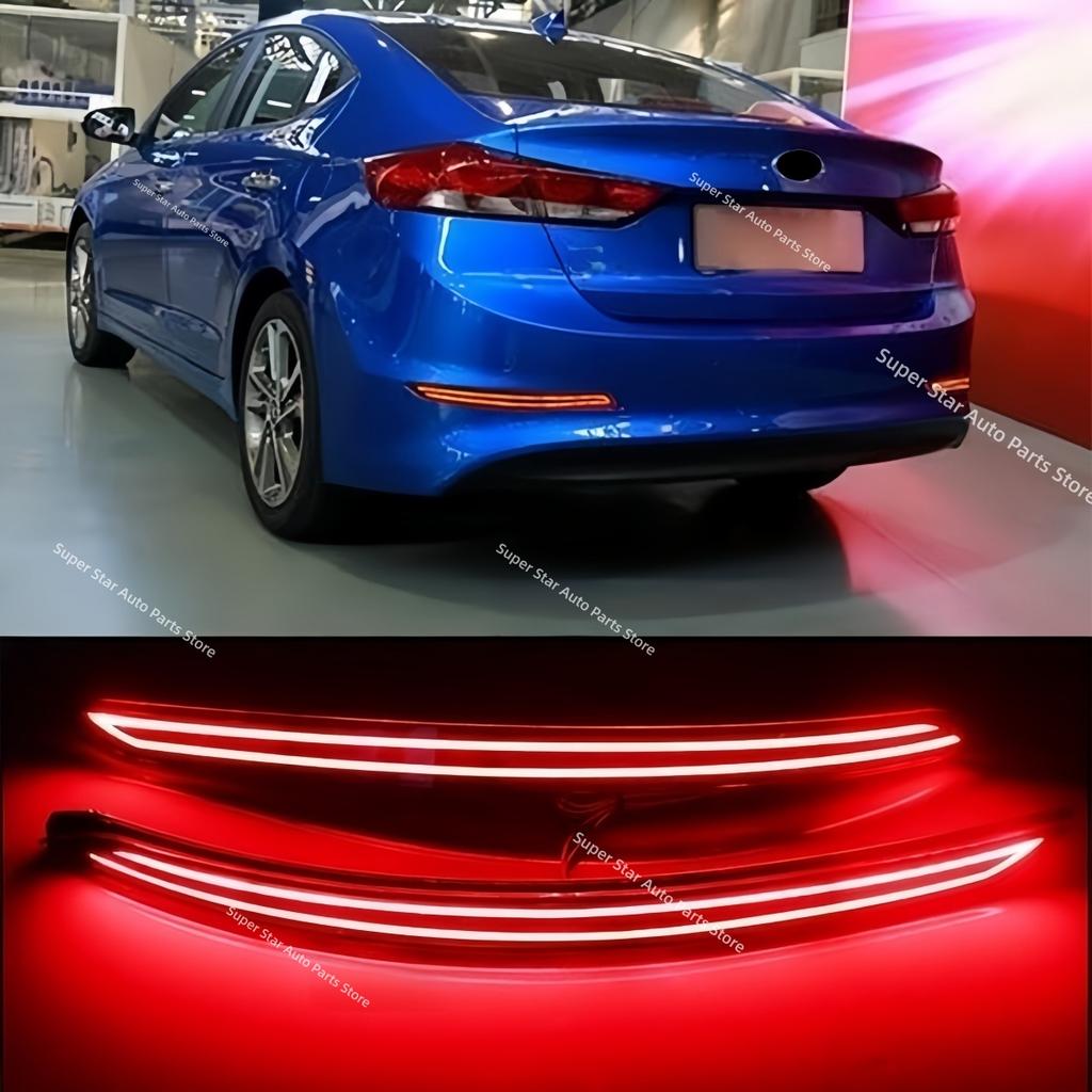 For Hyundai Elantra 2016-2018 Rear bumper light Modification LED Brake light Turn signal Warning light Driving light Auto parts