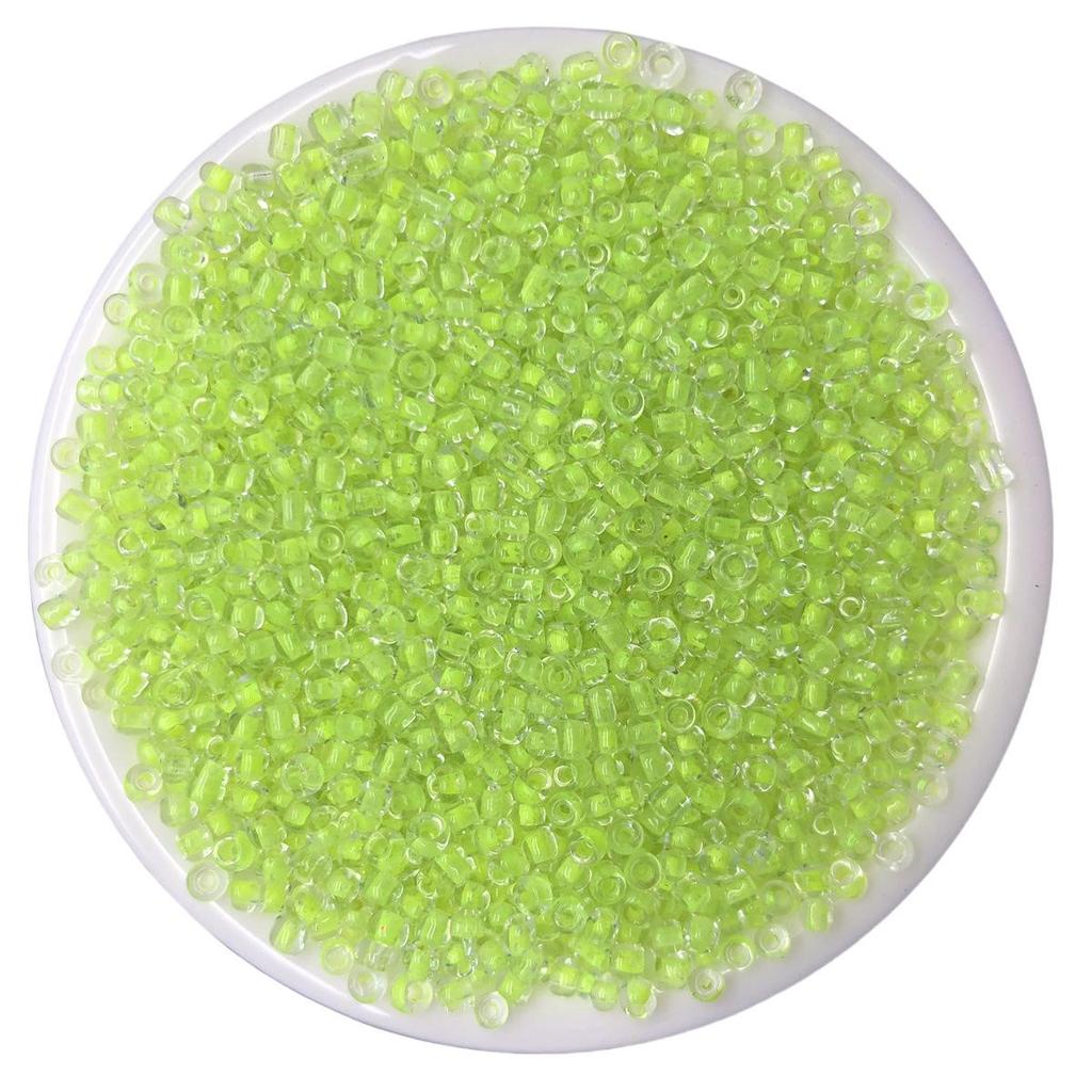 Solid Color 2/3/4mm Glass Seed Beads, Silver Lined, Dyed AB Cream, Round for Handmade Beading & Bracelets.