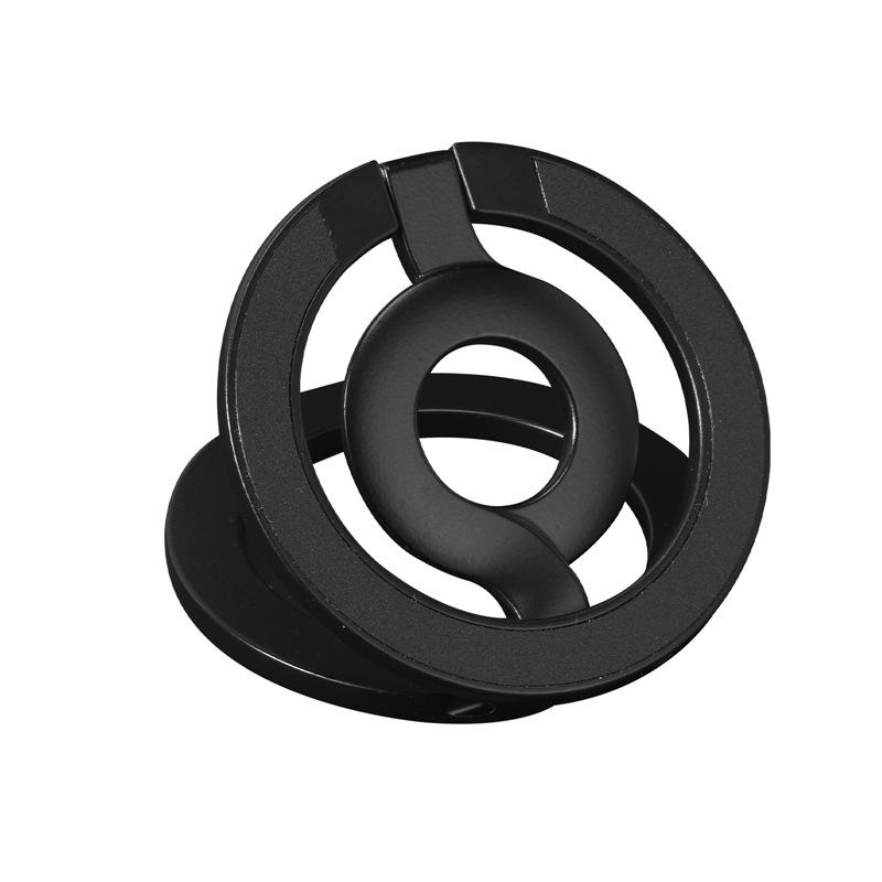 Universal Double-Sided Magnetic Phone Holder Ring - Foldable Desktop Stand for Streaming & Gym Use