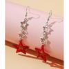 Long Star Fringe Dangle Earrings Party Sparkle Star Jewelry for Women Teen Girl