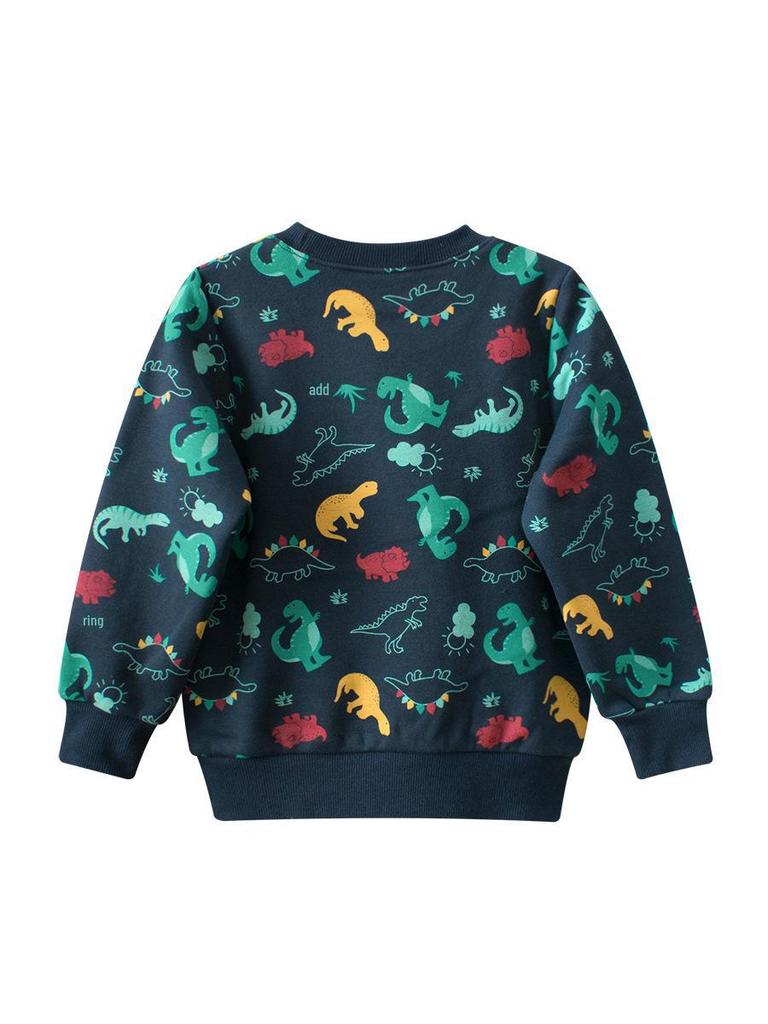 27kids Podzimní/Zimní Dětský Svetr s Kresleným Dinosaurem