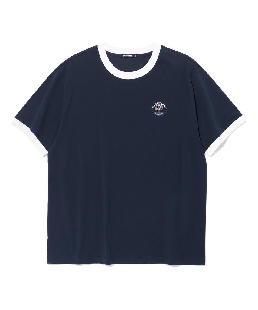 Sigeunipikeonteu Western Ringer Short Sleeve T-Shirt Dark Navy (Lp7Tu443-067)