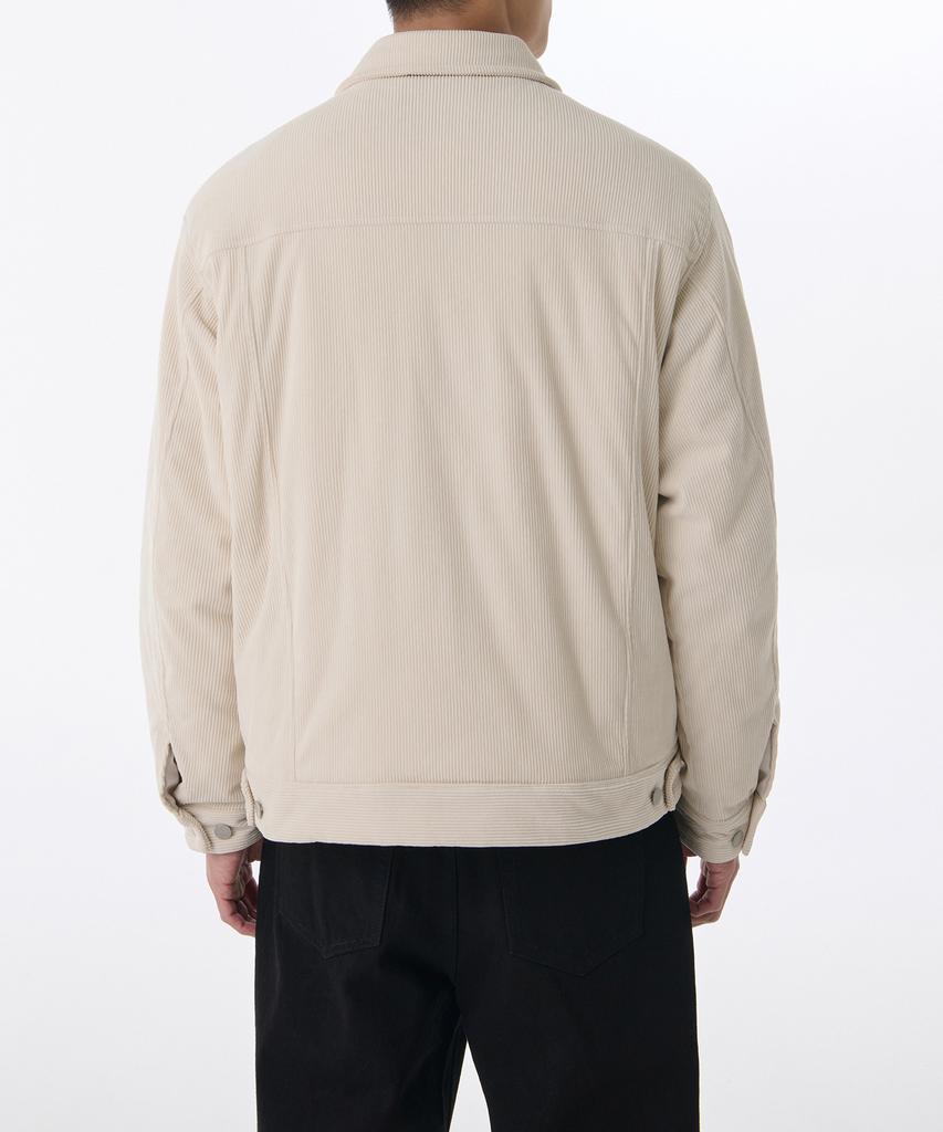 Musinsa Standard Corduroy Oversized Padded Trucker Jacket [Cream]