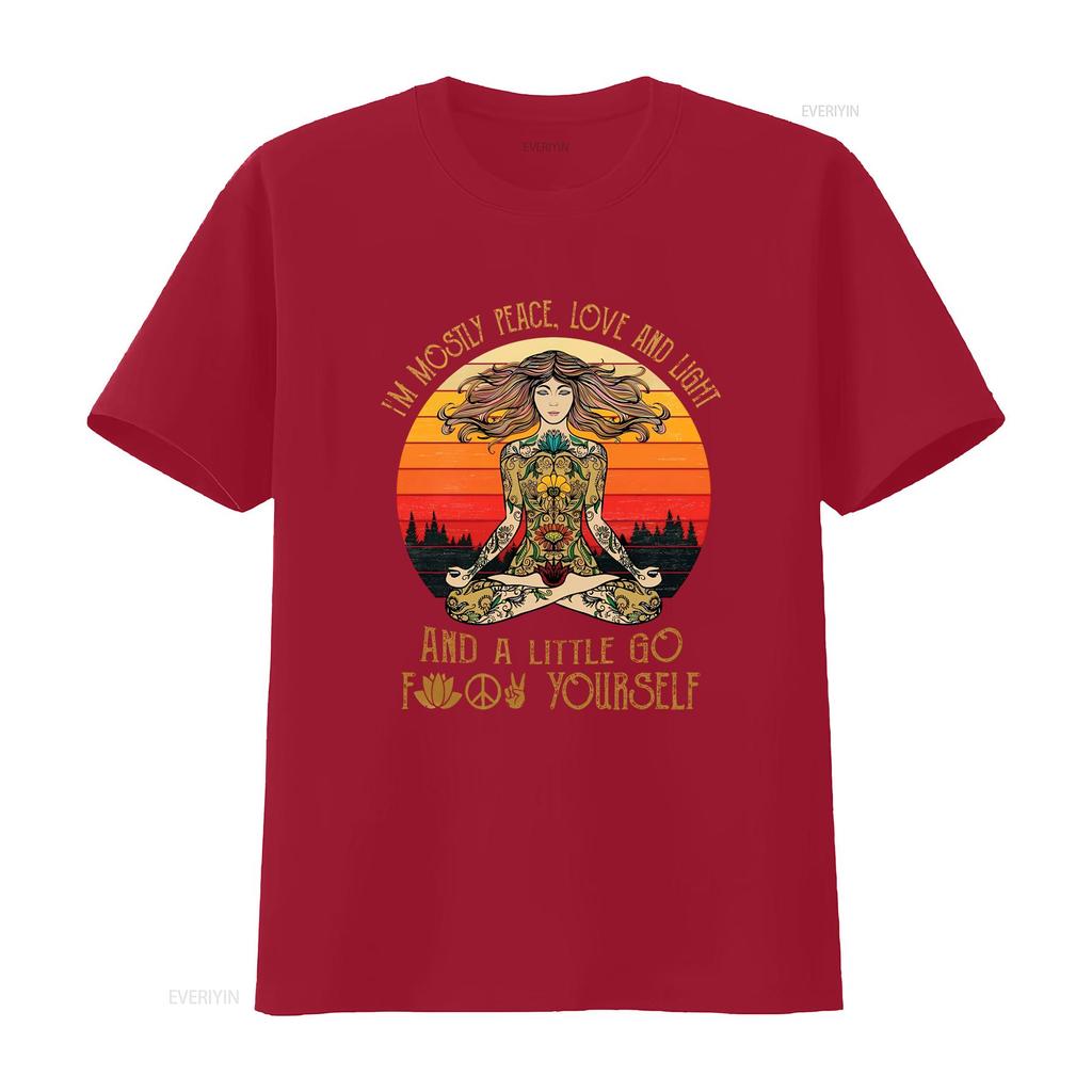 Im Mostly Peace Love And Light A T Shirt for Kids Sizes S to XL Ladies Available AD vintage Washed Stylish