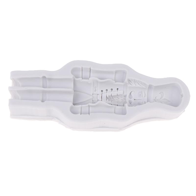 Nutcracker Soldier Fondant Silicone Molds Christmas Chocolate Molds For Cake Decorating Gum Paste Polymer Clay Mold Bakeware