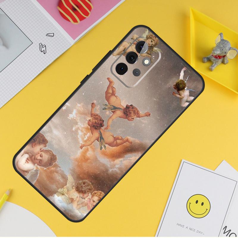 Cartoon Angel Baby Printing Cover For Samsung Galaxy A34 A35 A14 A15 A25 A53 A33 A13 A52 A32 A12 A51 A71 A54 A55 Case