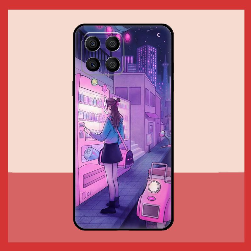 JDM Vaporwave Glitch Anime Case For Samsung Galaxy M11 M31 M14 M34 M54 M12 M32 M52 M15 M13 M06 M16 M36 M56 M53 M35 M55