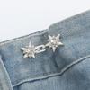 Five Pointed Star Jeans Buttons Adjustable Fixed Pants Pins Waist Tightening Tool Butterfly Waist Buckle Scarf Fastening