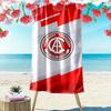 Red and White Sports Logo Towel Beach Towel Quick-drying for Travel Outdoor Sports Jogging Beach and Swimming