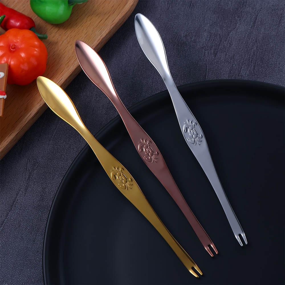 Crab and Lobster Double Headed Thin Seafood Utensils Lobster Spoons Crab Fork Crab Picking Tools
