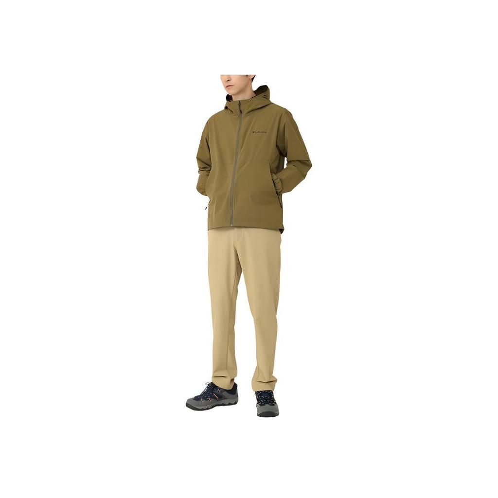 Columbia Light Canyon Hooded Solid Color Casual Long Sleeve Jacket Men Jackets Olive PM0373-239