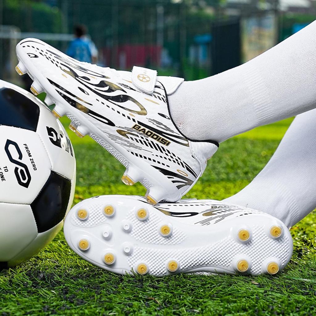 Velcro Turf Football Shoes for Boys and Girls - Children's Long Spikes for Training & Competitions